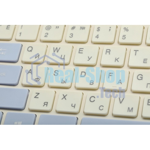 Комплект клавиатура + мышь Acer OCC205 беспроводной USB, 1200 dpi, белый/голубой