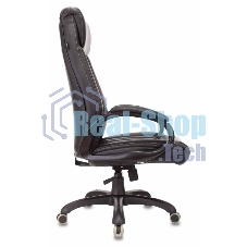 Кресло Бюрократ T-9922N Leather Venge Black черный, экокожа