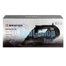 Утюг BRAYER BR4015 черный, 2400 Вт, 25 г/мин, 140 г/мин, 300 мл