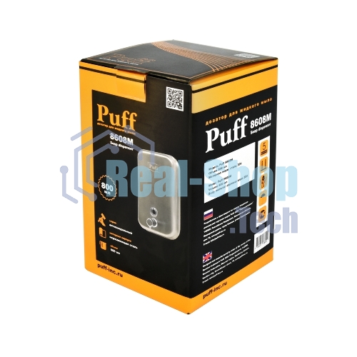 Дозатор PUFF 1402.096 для жидкого мыла из нерж. стали. матовый -8608m 800ml