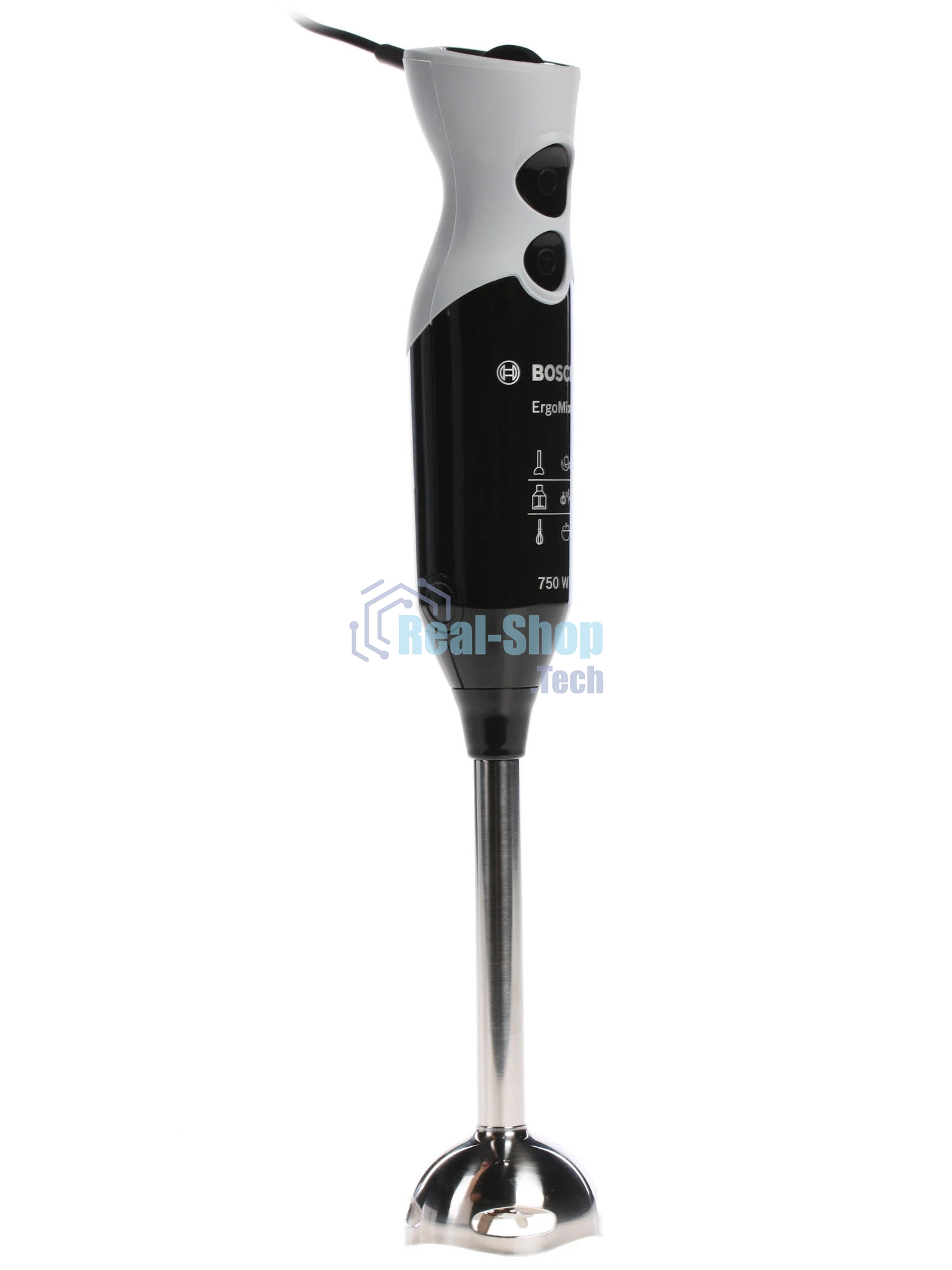 Блендер погружной Bosch MSM 67170 черный, 750 Вт, плавная регулировка, турбо