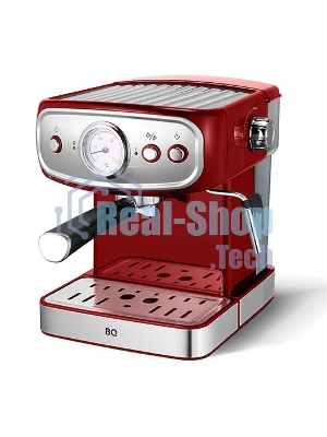 Кофеварка рожковая BQ CM1006 красный-стальной, исп. кофе - молотый, 1,5 л, 850 Вт, 15 бар