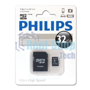 Флеш карта microSD 64Gb PHILIPS microSDHC Class 10 (SD адаптер)