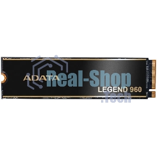 Накопитель SSD ADATA LEGEND 960, 1Tb, PCIe 4.0 x4, M.2 2280, NVMe, R/W 7400/6000, с радиатором