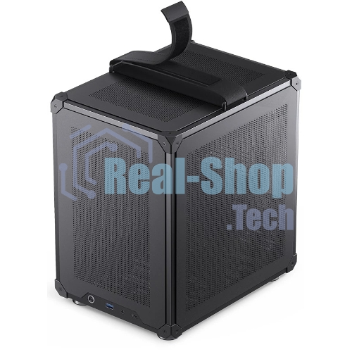 Компьютерный корпус JONSBO C6-ITX Black ITX без БП, боковая панель из закаленного стекла, mini-ITX, черный