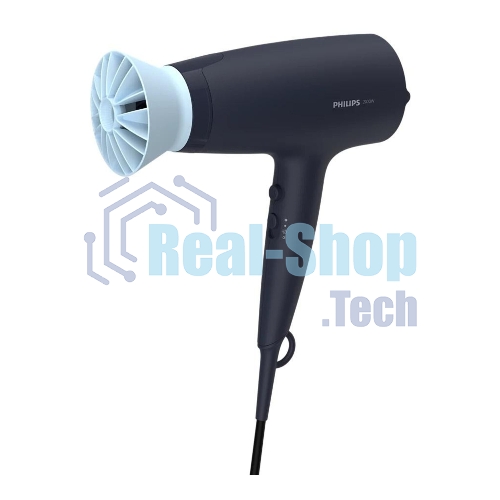 Фен Philips BHD360/20 черный/синий, 2100 Вт, ионизация