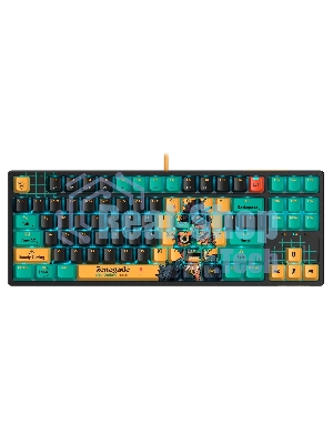 Клавиатура A4Tech Bloody AT87 Renegade проводная USB черный/зеленый