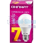 Лампа светодиодная ОНЛАЙТ 71647 OLL-A60-7-230-2.7K-E27 7Вт грушевидная 2700К тепл. белый E27 525лм 176-264В