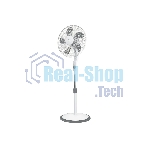 Вентилятор Electrolux EFF-1003D белый, напольный, 50 Вт, 3 скорости, 40 см