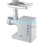 Мясорубка электрическая Haier HG-700 белый, 1900 Вт, 3.0 кг/мин, реверс, защита от перегрузки, металлический лоток, насадки - 5