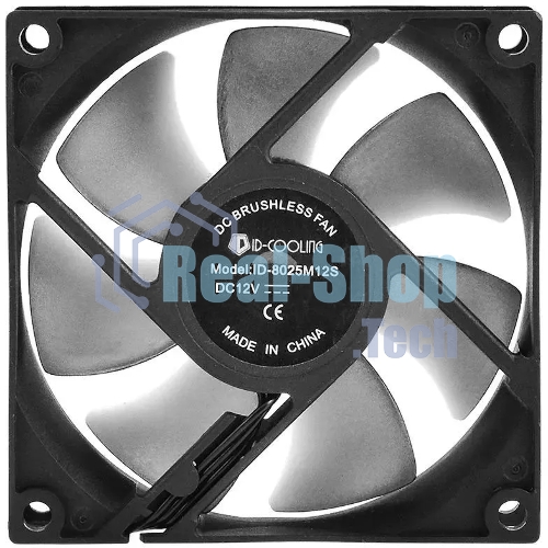 Вентилятор для корпуса ID-Cooling NO-8025-SD черный, 80 мм, 2000 об/мин, 21 дБ, 3 pin