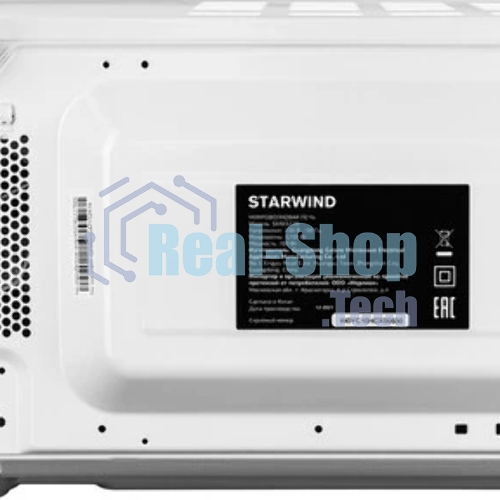 Микроволновая печь Starwind SMW3720 белый, 20 л, 700 Вт, переключатели - поворотный механизм