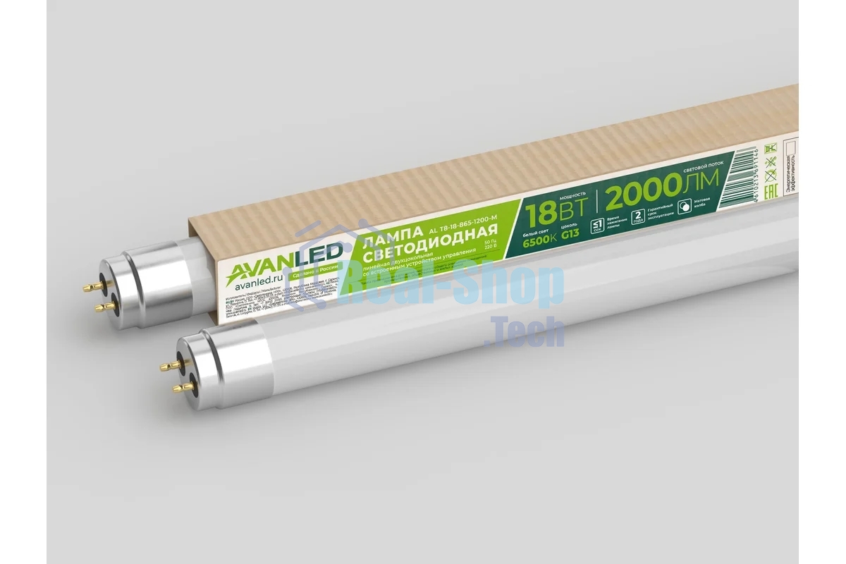 Лампа светодиодная AVANLED AL T8-18-840-1200-М (11112401) 18 Вт матовая 4000 К нейтр. бел. G13 2000 лм 195-265В (пр-во РФ)