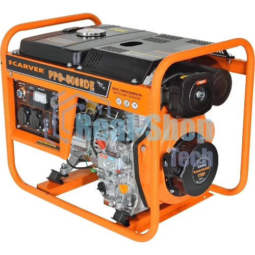 Электрогенератор бензиновый Carver PPG-5000DE, 3.6 кВт, 101 дБ, 75 кг