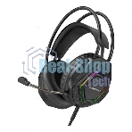 Проводные наушники Borofone BO105 Thunder черный, полноразмерные, RGB-подсветка