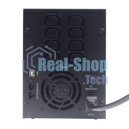Источник бесперебойного питания (ИБП) Raskat HIL-3000VA (3000VA, 1800Вт, 8xIEC320, LCD, USB type-B, 2xRJ-45)