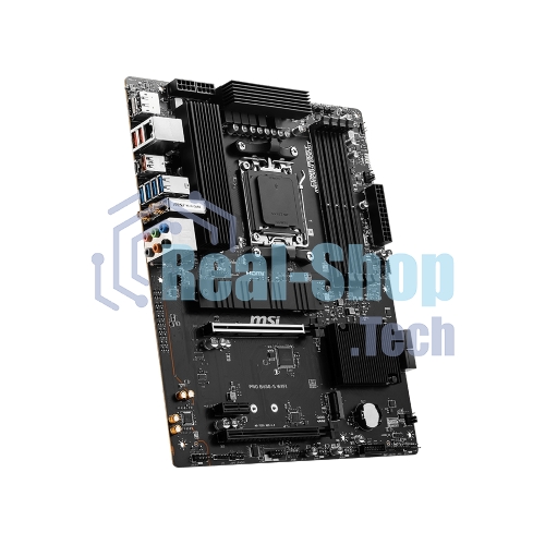 Материнская плата MSI PRO B650-S WIFI, AM5, AMD B650, 4xDDR5, 4xSATA, 2xM.2, 1xPCI-E 4.0 x16, 1xPCI-E 4.0 x4, 1xHDMI, 1xDP, 1x2.5Gb LAN, 3xUSB 3.2 Gen 1, 3xUSB 3.2 Gen 2, 6x3.5 мм, 7.1, Standard-ATX