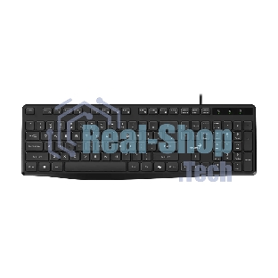 Клавиатура проводная Genius KB-117S Copilot бесшумная/шоколадные клавиши/USB/кабель 1.5м/черный (31300017402)