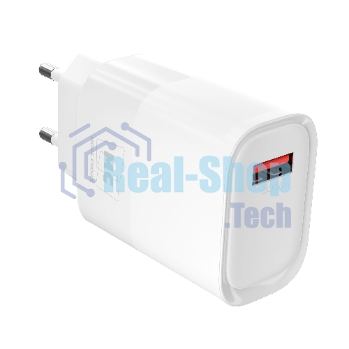 Сетевое зарядное устройство MORE CHOICE (4620202553423) NC09m 1USB 3.0A QC3.0 15W, белый