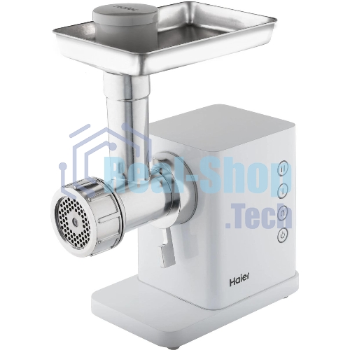 Мясорубка электрическая Haier HG-700 белый, 1900 Вт, 3.0 кг/мин, реверс, защита от перегрузки, металлический лоток, насадки - 5