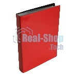 Папка с 80 прозрачными вкладками Бюрократ DeLuxe DLVBOX80RED A4, пластик, 0.7мм, красный в коробе