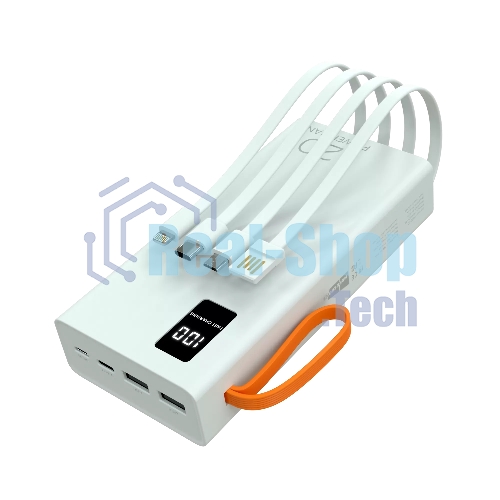 Портативный аккумулятор More choice (4620202550552) PB22-20 с кабелем 2USB 2.1A - 20000mAh белый