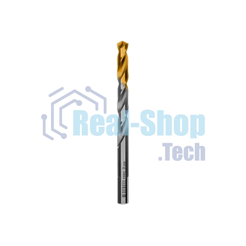 Сверло спиральное по металлу Denzel 9 x 125мм, Р6М5, Golden Tip