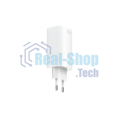 Сетевое зарядное устройство OLMIO 2Type-C/USB, 65W, 6A, QuickCharge3.0, PowerDelivery3.0, GAN
