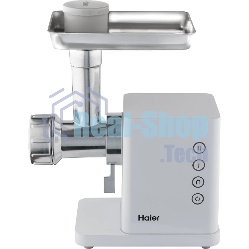 Мясорубка электрическая Haier HG-700 белый, 1900 Вт, 3.0 кг/мин, реверс, защита от перегрузки, металлический лоток, насадки - 5