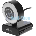 Веб-камера Ritmix RVC-250 2592x1944, 30 кадр/с, USB Type-A, микрофон, автоматическая фокусировка, универсальное крепление