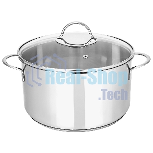 Кастрюля из нержавеющей стали APPETITE SH05273 pretty 2,7 л, стеклянная крышка с ободком и пароотводом, диаметр 18 см.
