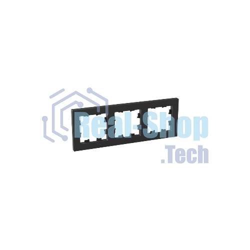 Рамка 3 - местная EKF Эпика UP1-FPB-03, черная, пластик