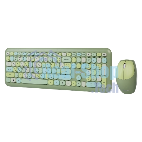 Комплект клавиатура+мышь Smartbuy 666395AG беспроводной, USB, 1000 DPI, зелёный