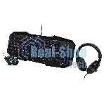 Комплект клавиатура+мышь Oklick HS-HKM100G проводной, USB, 2400 DPI, чёрный