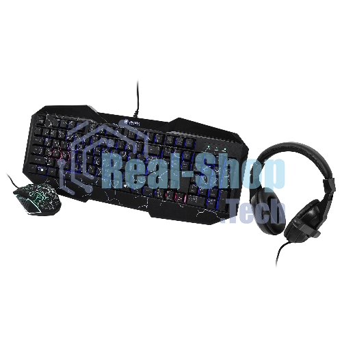 Комплект клавиатура+мышь Oklick HS-HKM100G проводной, USB, 2400 DPI, чёрный