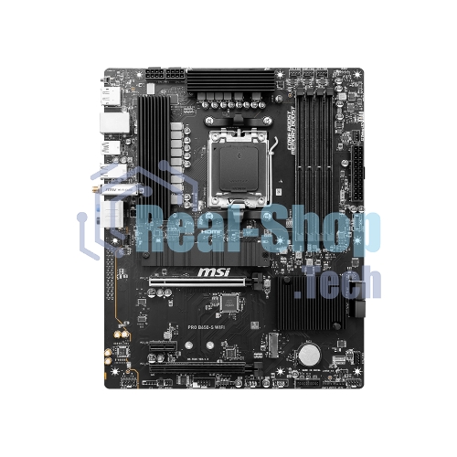Материнская плата MSI PRO B650-S WIFI, AM5, AMD B650, 4xDDR5, 4xSATA, 2xM.2, 1xPCI-E 4.0 x16, 1xPCI-E 4.0 x4, 1xHDMI, 1xDP, 1x2.5Gb LAN, 3xUSB 3.2 Gen 1, 3xUSB 3.2 Gen 2, 6x3.5 мм, 7.1, Standard-ATX