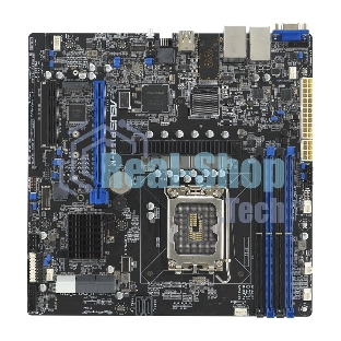 Материнская плата серверная ASUS P13R-M, LGA1700, Intel C262, 4xDDR5 (ECC), 8xSATA, 1xM.2, 1xPCIe 5.0 x16, 1xPCIe 3.0 x8, 1xVGA, 3x1Gb LAN, 3xUSB-A 10Gbps, mATX