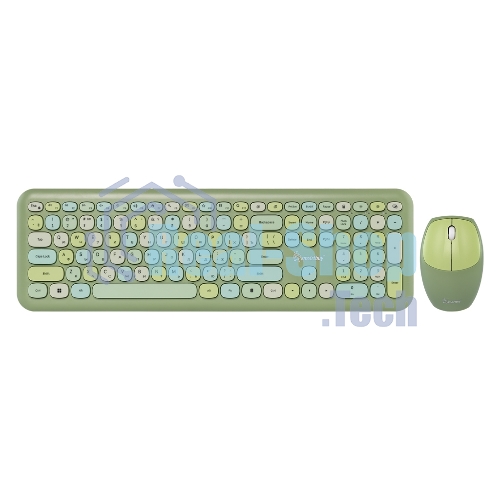 Комплект клавиатура+мышь Smartbuy 666395AG беспроводной, USB, 1000 DPI, зелёный