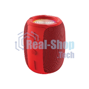 Колонка беспроводная QUMO BatteryBeats BT5.0 5Вт IP64 FM SD USB AUX подсветка 1500мАч красный