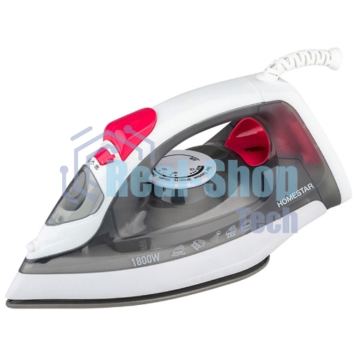 Утюг HomeStar HS-4012 серый/белый, 1800 Вт, 100 г/мин, 190 мл