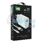Сетевое зарядное устройство MORE CHOICE (4620202553423) NC09m 1USB 3.0A QC3.0 15W, белый