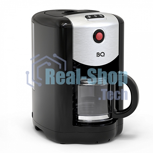 Кофеварка капельная со встроенной кофемолкой BQ CM1009 черный-стальной, исп. кофе - зерновой/молотый, 0.625 л, 700 Вт.