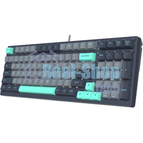 Клавиатура проводная A4Tech Fstyler FS300 механическая черный/серый USB for gamer LED (FS300 PANDA ROCK)