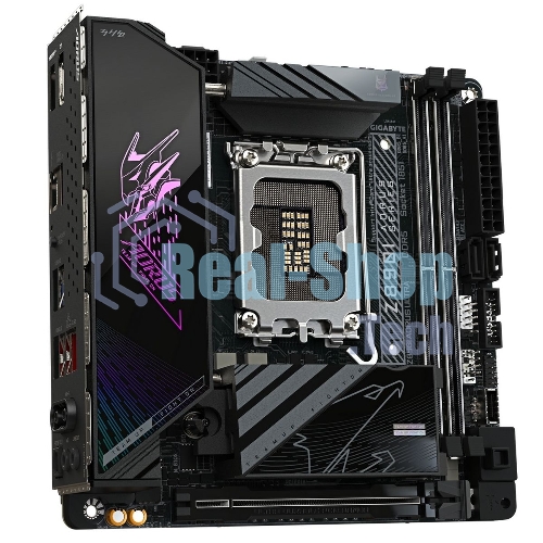 Материнская плата Gigabyte Z890I AORUS ULTRA, LGA 1851, Intel Z890, 2xDDR5, 2xSATA, 2xM.2, 1xPCIe 5.0 x16, 1xDP, 1xHDMI, 1xUSB-C, 1x Thunderbolt 4, 1x 2.5Gb LAN, 2xUSB-A 3.2 Gen 1, 3xUSB-A 3.2 Gen 2, 2x3.5 мм, TOSLINK, 7.1, 1xUSB4, Mini-ITX