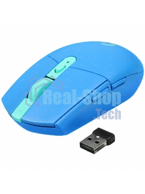 Мышь беспроводная Logitech G304 Lightspeed синий, 12000 dpi, радиоканал, USB, кнопки - 6