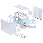 Корпус без блока питания JONSBO D300, Mini-Tower, TG, no fan, 2xUSB-A 3.2 + 1xUSB-C 3.2, mATX, mITX White