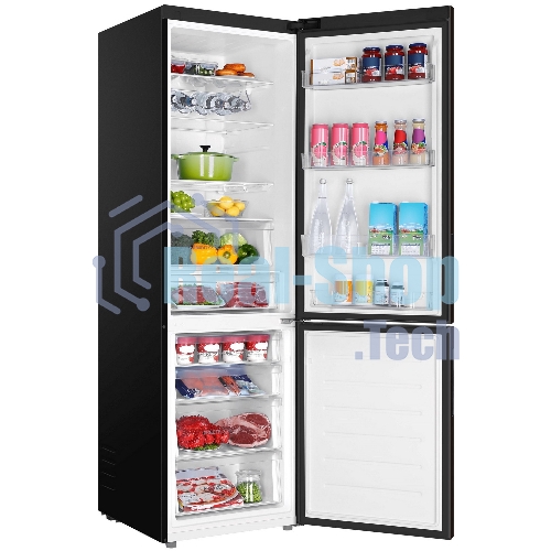 Холодильник Haier C4F740CDBGU1 графитовый двухкамерный 286/115л морозилка снизу, No Frost