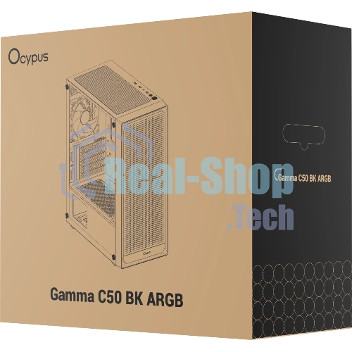 Компьютерный корпус Ocypus Gaммa C50 BK ARGb, MATX, USB 3.0*1+USB 2.0*2, FRONT 3x120мм ARGb, REAR 1x120мм ARGb