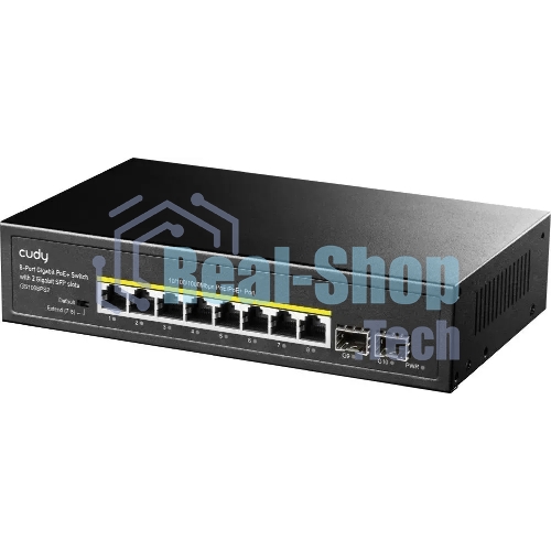 Коммутатор Cudy GS1008PS2 (L2) 8x1 Гбит/с 2SFP 8PoE+ 120W неуправляемый