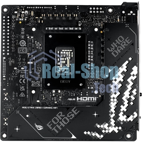 Материнская плата ASUS ROG STRIX Z890-I GAMING WIFI, LGA1851, Intel Z890, 2xDDR5, 2xSATA, 2xM.2, 1xPCI-E 5.0 x16, 1xHDMI, 2xThunderbolt 4, 1x2.5Gb LAN, 9xUSB-A, 1xUSB-C, 5.1, Mini-ITX